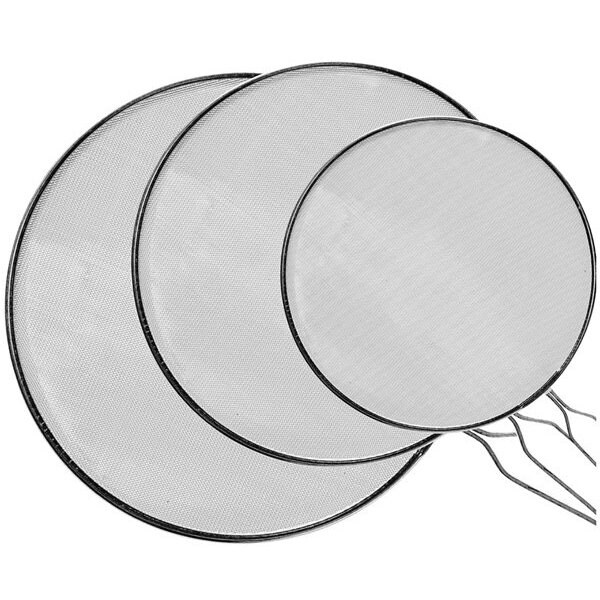 Hds Trading 3 Piece Finely Netted Mesh Splatter Screen Set, White - ZOR95924