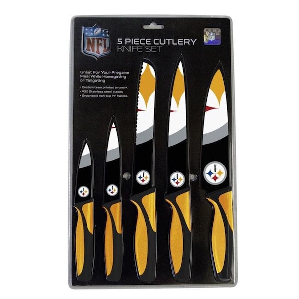 The Sports Vault Pittsburgh Steelers Knife Set - Kitchen - 5 Pack - 7183111225