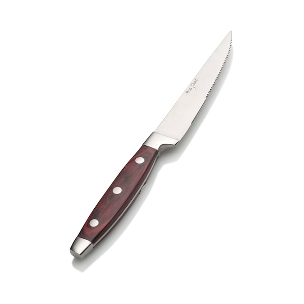 Bon Chef Elegant, Steak Knife, Pakka Wood Handle, 13/0, 9" , set of 12 - S938