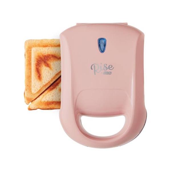 Rise By Dash 6.2 in. W Metal Nonstick Surface Pink Sandwich Grill - RPM100GBRS06