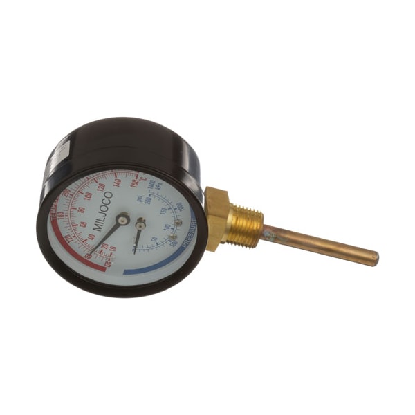 Hatco Press/Temp Gauge 3, 50-290 F, 0-200 Psi - 03.01.003.00
