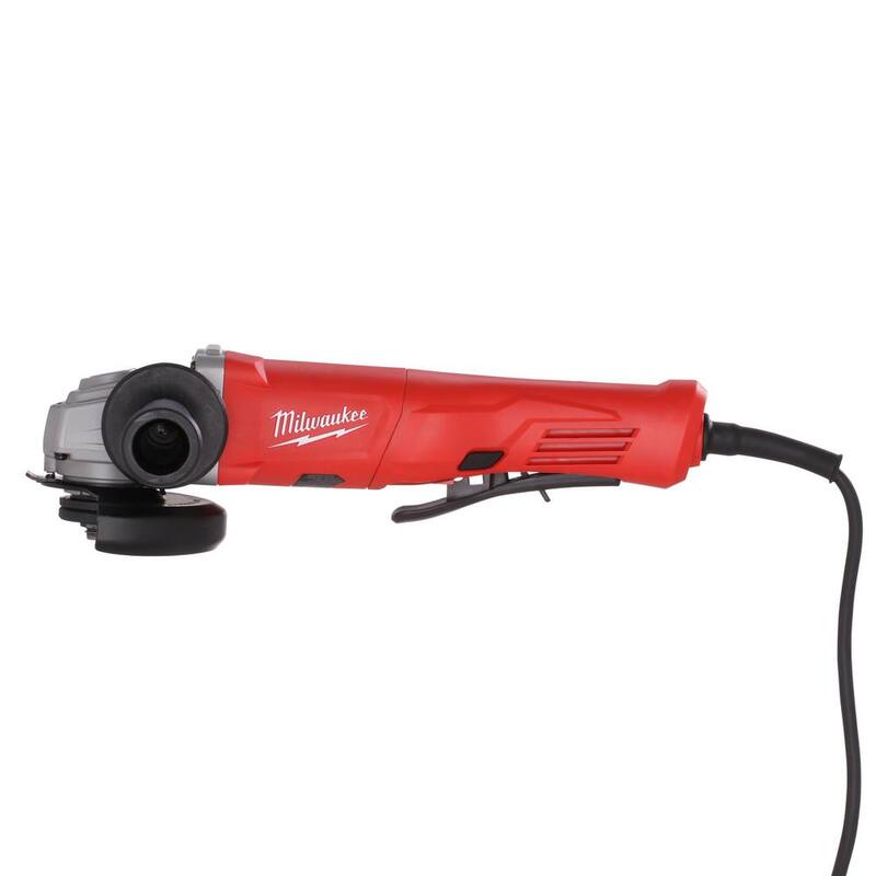 Milwaukee 11 amperios con cable 4-1/2 pulgadas Amoladora angular pequeña con bloqueo de paleta - 6141-30