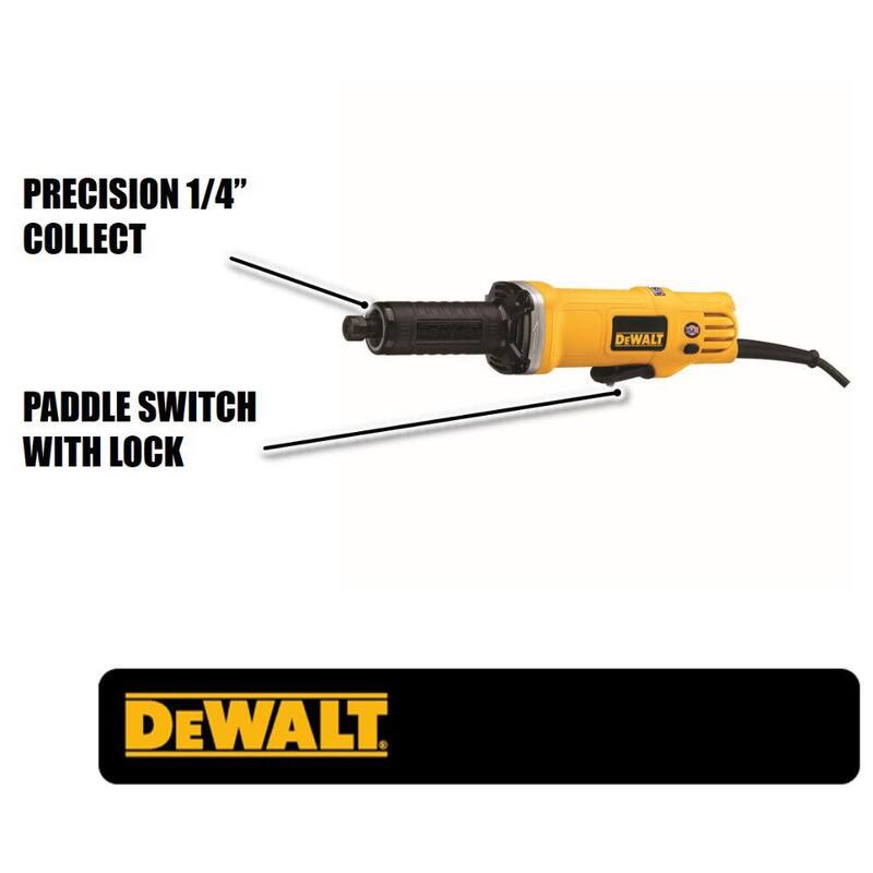 Amoladora eléctrica DEWALT de 120V y 1-1/2 pulgadas - DWE4887