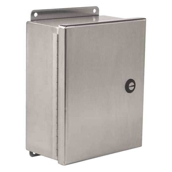 Wiegmann 316 Stainless Steel Electrical Enclosures, 16 in H, 6 in D, 14 in W, NEMA 4X, Hinged - BN4161406CHQTSSA