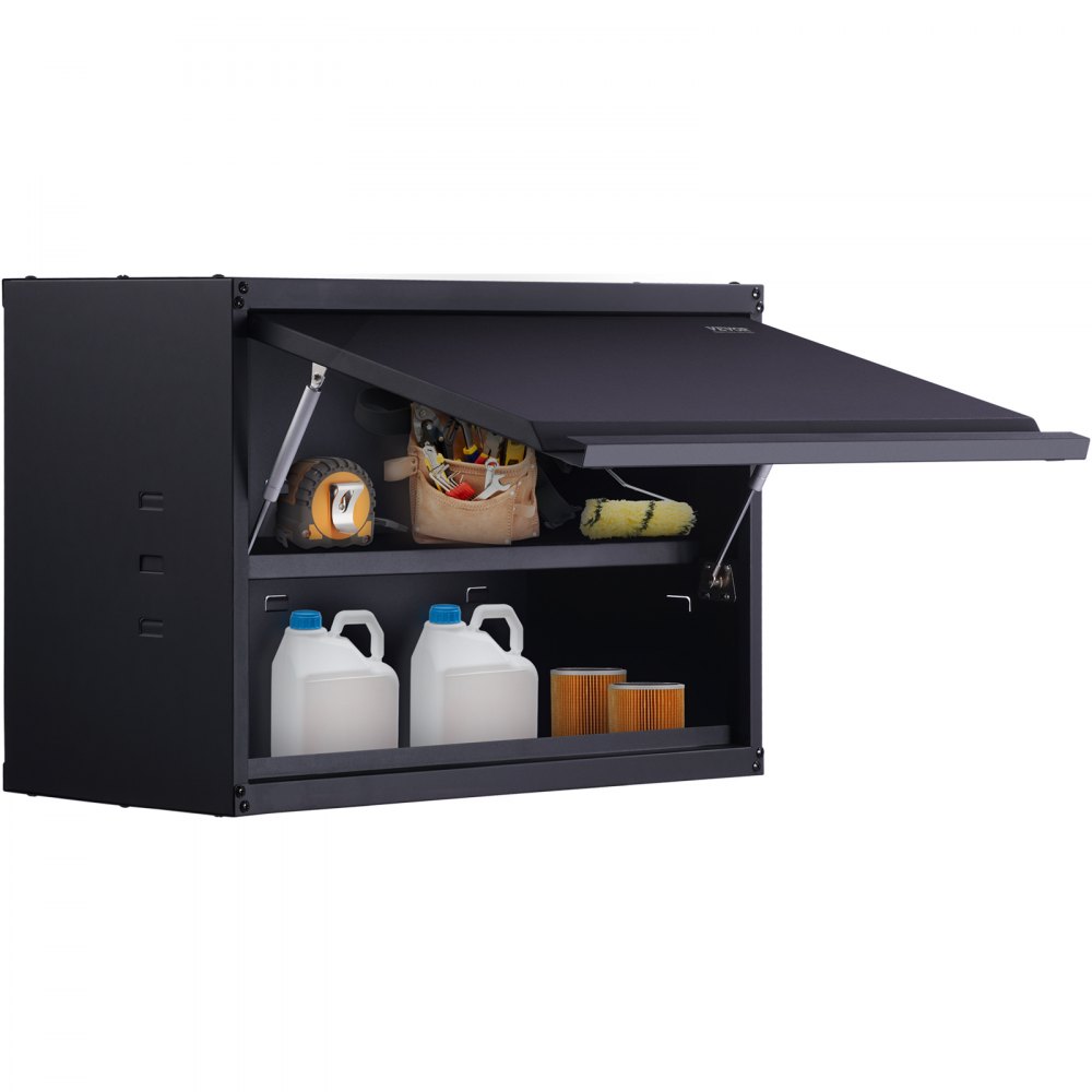 VEVOR Metal Storage Cabinet, 120lbs Load Capacity per Shelf, 20'' Tall Wall-Mounted Powder-Coating Steel Garage Cabinet with Adjustable Shelf, Press to Lock & Open Door, Perfect for Office Home Garage - CKGJJXJSBGJHHZ7OJV0