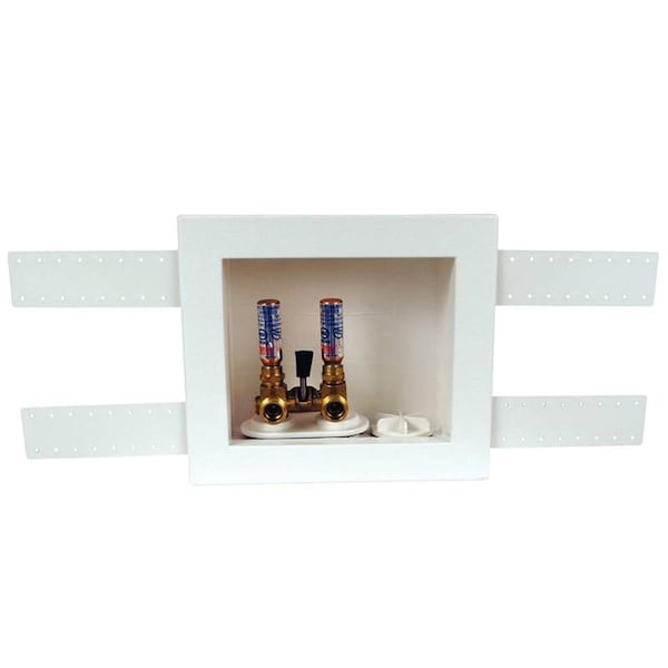 Oatey 8.75 in. Copper Sweat Single Lever Ball Washing Machine Outlet Box - 8079980