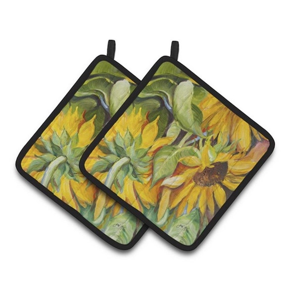 Carolines Treasures Sunflowers Pair of Pot Holders, 7.5 x 3 x 7.5 in. - JMK1266PTHD