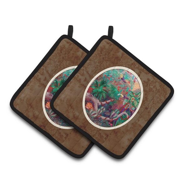 Carolines Treasures Bird - Toucan Pair of Pot Holders, 7.5 x 3 x 7.5 in. - 7144PTHD
