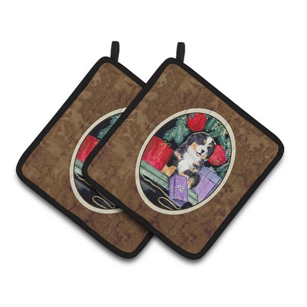 Carolines Treasures Bernese Mountain Dog Pair of Pot Holders, 7.5 x 3 x 7.5 in. - SS8583PTHD