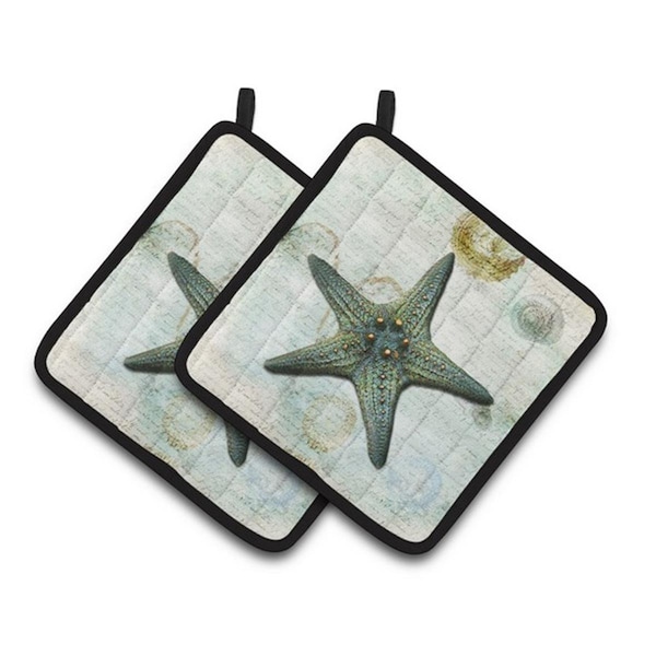 Carolines Treasures Starfish Pair of Pot Holders, 7.5 x 3 x 7.5 in. - SB3034PTHD