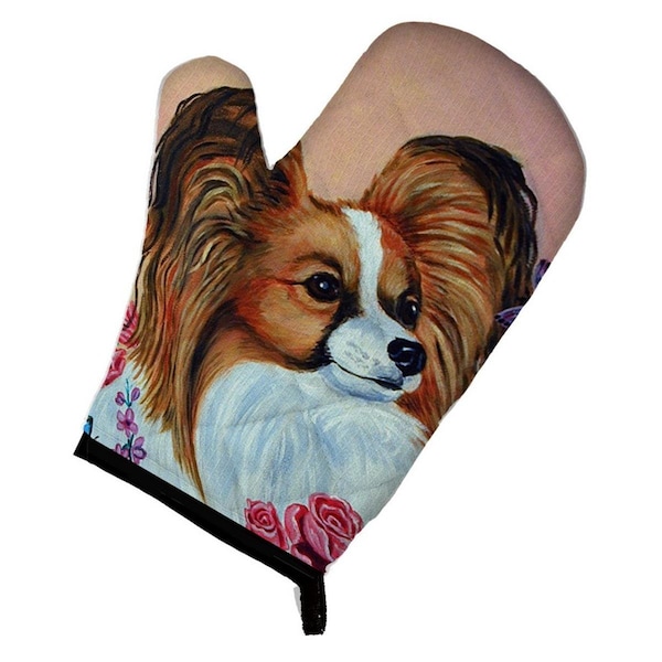 Carolines Treasures Papillon Rose Oven Mitt - 7200OVMT