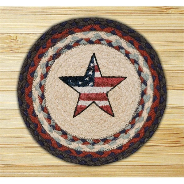 Palacedesigns Capitol Importing Americana Star - 10 in. x 10 in. Hand Printed Round Swatch - PA51665