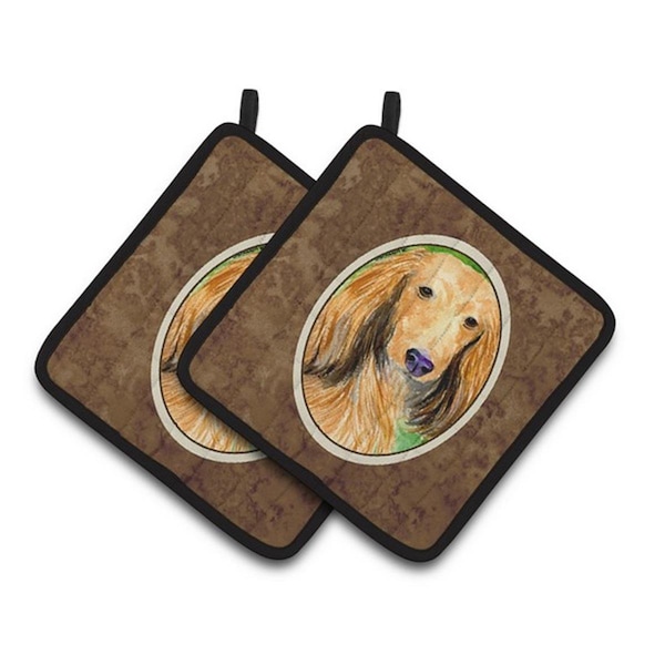 Carolines Treasures Dachshund Pair of Pot Holders, 7.5 x 3 x 7.5 in. - SS8790PTHD