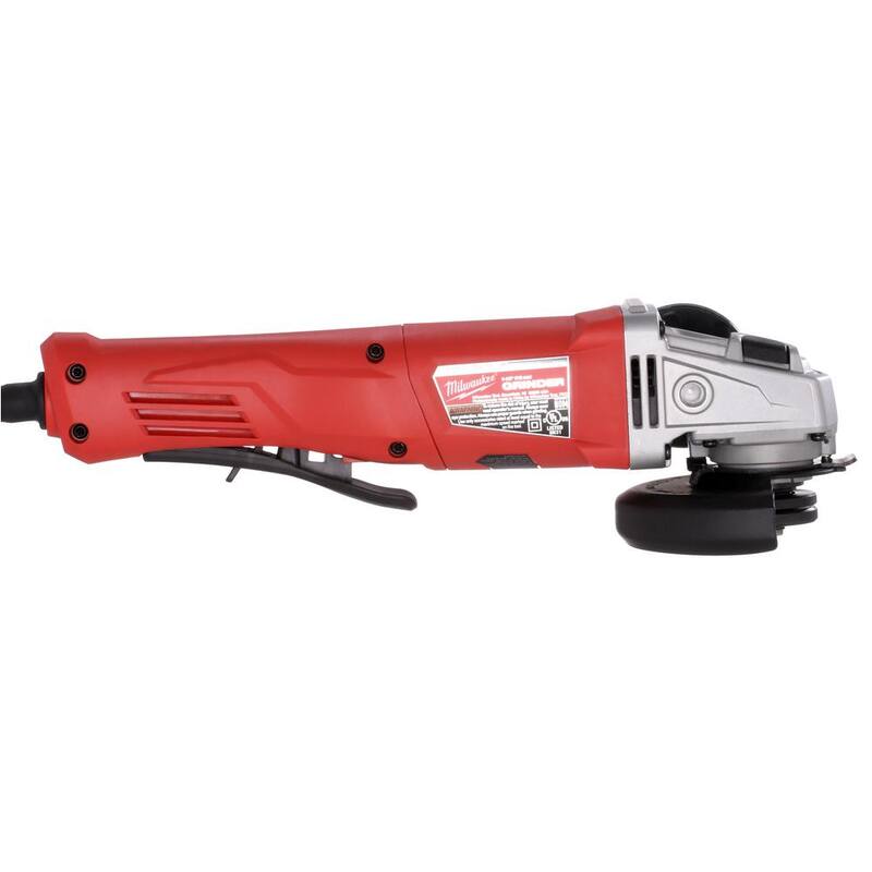 Amoladora angular pequeña con cable de 11 amperios y interruptor de seguridad sin bloqueo de Milwaukee - 6142-31