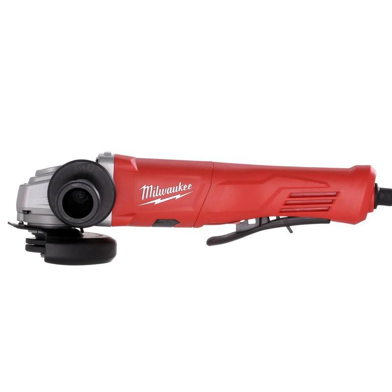 Amoladora angular pequeña con cable de 11 amperios y interruptor de seguridad sin bloqueo de Milwaukee - 6142-31