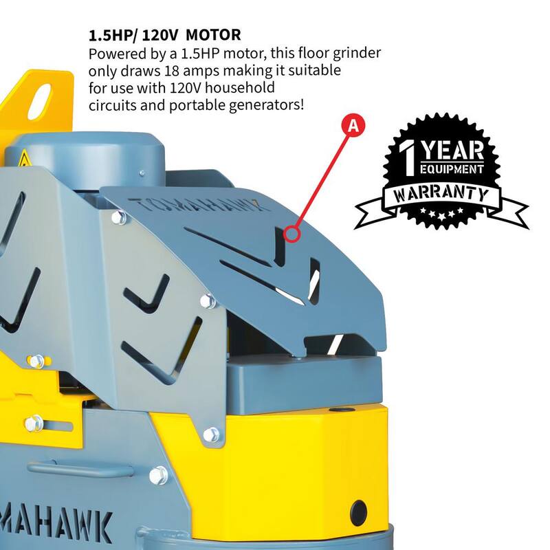 Tomahawk Power Tomahawk 11 Amp Corded 10 Inch Electric Floor Grinder Sander Polisher with Diamond Grinding Disc Plate - TGDR10

Potencia Tomahawk Tomahawk 11 Amp Corded 10 Pulgadas Eléctrico Amoladora Lijadora Pulidora de Piso con Disco de Molienda de Diamante - TGDR10