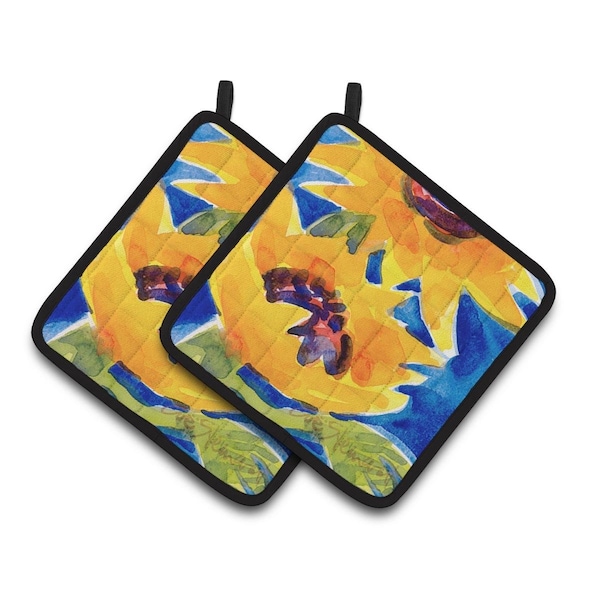 Carolines Treasures Flower - Sunflower Pair of Pot Holders - 6012PTHD