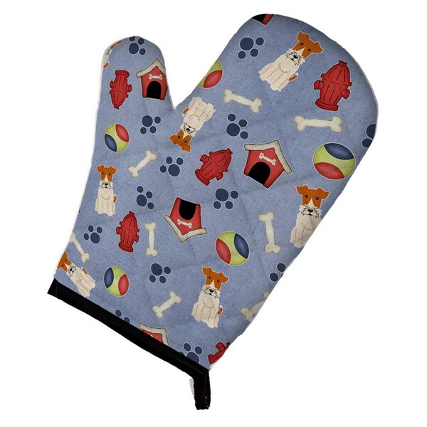 Carolines Treasures Dog House Collection Wire Fox Terrier Oven Mitt - BB2714OVMT