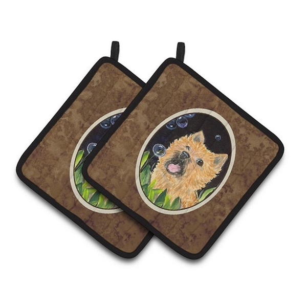 Carolines Treasures Cairn Terrier Pair of Pot Holders, 7.5 x 3 x 7.5 in. - SS8928PTHD