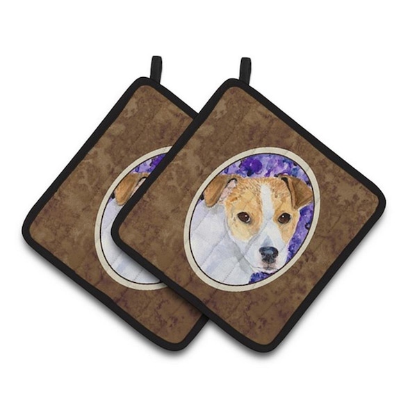 Carolines Treasures Jack Russell Terrier Pair of Pot Holders, 7.5 x 3 x 7.5 in. - SS8740PTHD