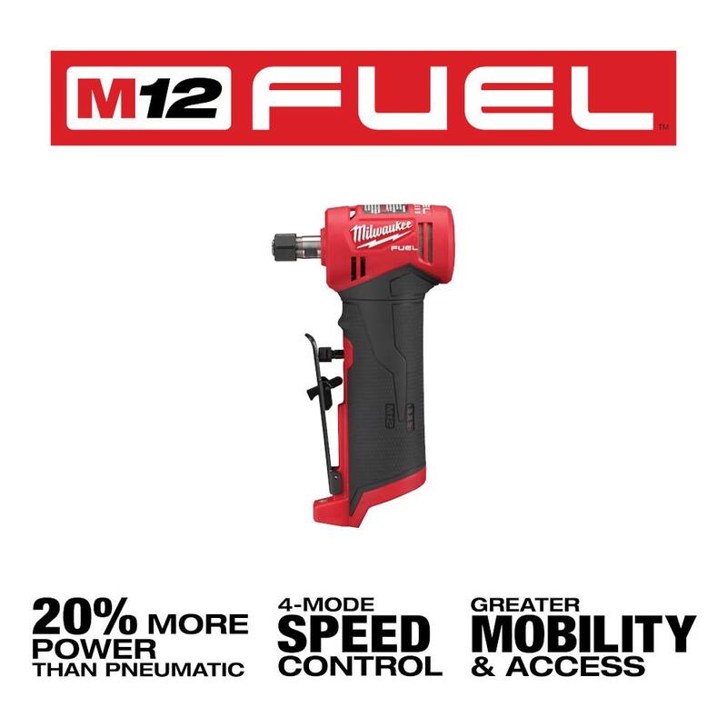 Milwaukee M12 FUEL 12V Lithium-Ion 1/4 in. Kit rectificadora angular inalámbrica con ángulo recto w/M12 Lithium-Ion Multi-Herramienta oscilante inalámbrica - 2485-21-2426-20