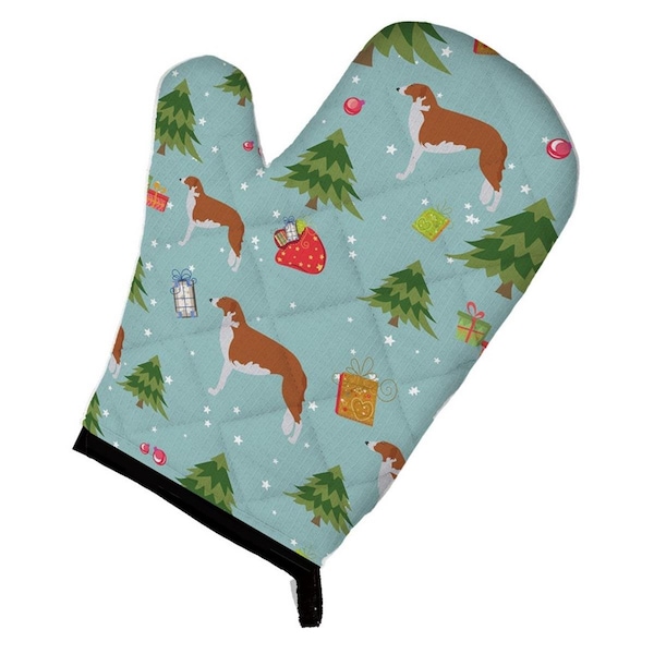 Carolines Treasures Christmas Borzoi Russian Greyhound Oven Mitt - BB4823OVMT