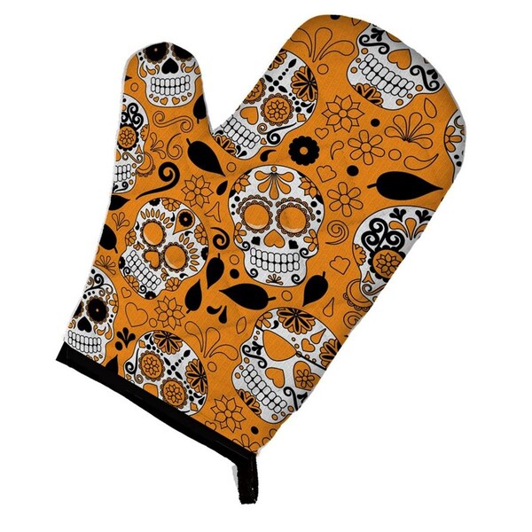 Carolines Treasures Day of the Dead Orange Oven Mitt - BB5118OVMT