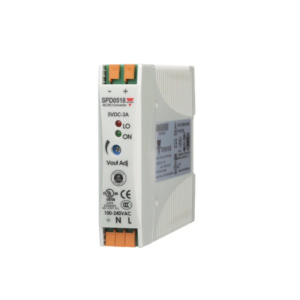 Carlo Gavazzi Power Supply Module, 90 to 264V AC, 12V DC, 5W, 0.42A, DIN Rail - SPD12051B