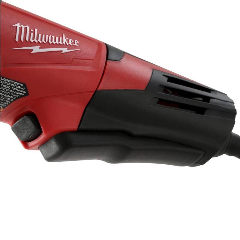 Rectificadora angular pequeña de 13 amperios con interruptor de paleta con bloqueo en Milwaukee - 6117-30.