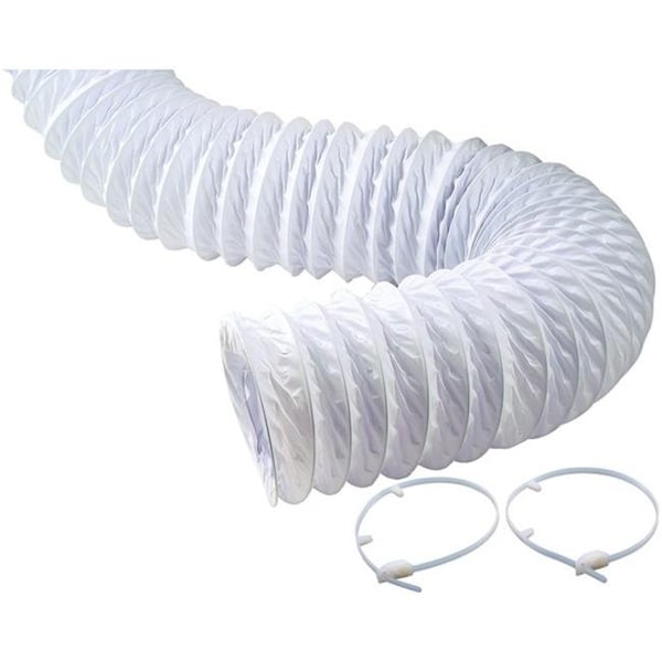 Homepage 5 ft. Vinyl Vent Duct Kit with 2 Clamps - HO1604976