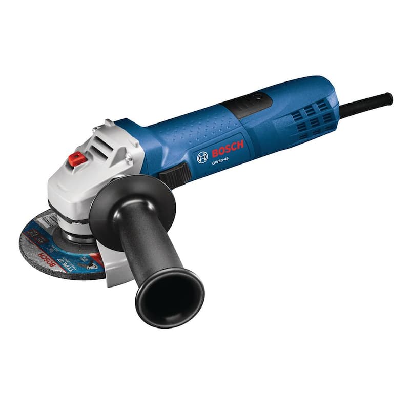 Bosch Esmeriladora Angular con Interruptor Deslizante de Bloqueo de 7.5 Amperes y Cable de 4-1/2 pulgadas - GWS8-45