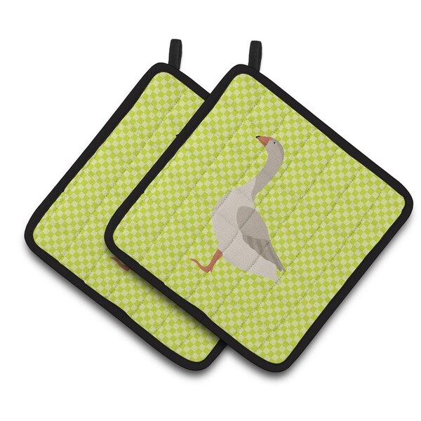 Carolines Treasures Steinbacher Goose Green Pair of Pot Holders - BB7720PTHD