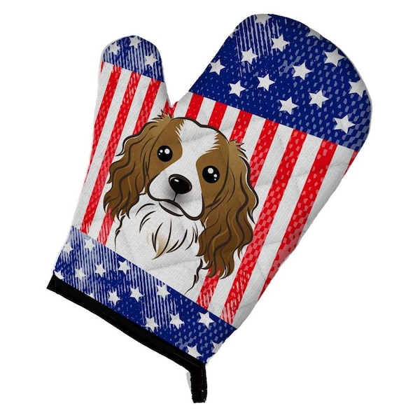 Carolines Treasures American Flag and Cavalier Spaniel Oven Mitt - BB2154OVMT