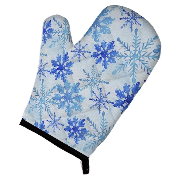 Carolines Treasures Blue Snowflakes Watercolor Oven Mitt - BB7484OVMT