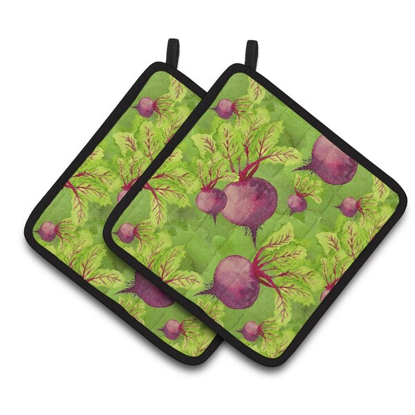Carolines Treasures Watercolor Raddishes Pair of Pot Holders - BB7574PTHD