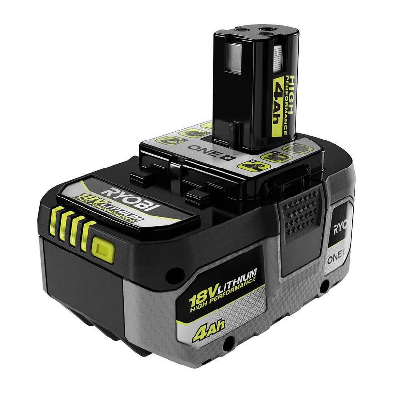 RYOBI ONE+ HP 18V Amoladora angular inalámbrica con motor sin escobillas de 4-1/2 pulgadas, juego con batería de alto rendimiento de 4.0 Ah y cargador - PBLAG01K1.