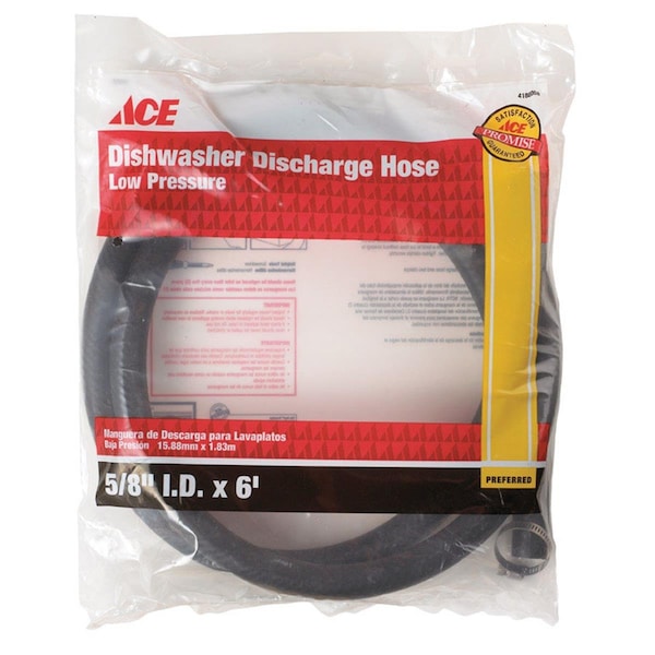 Excellent Appliances Ace 0.62 in. Dia. x 6 ft. Dishwasher Discharge Hose - EX3305676