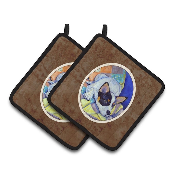Carolines Treasures Australian Cattle Dog Sew Perfect Pair of Pot Holders - 7050PTHD