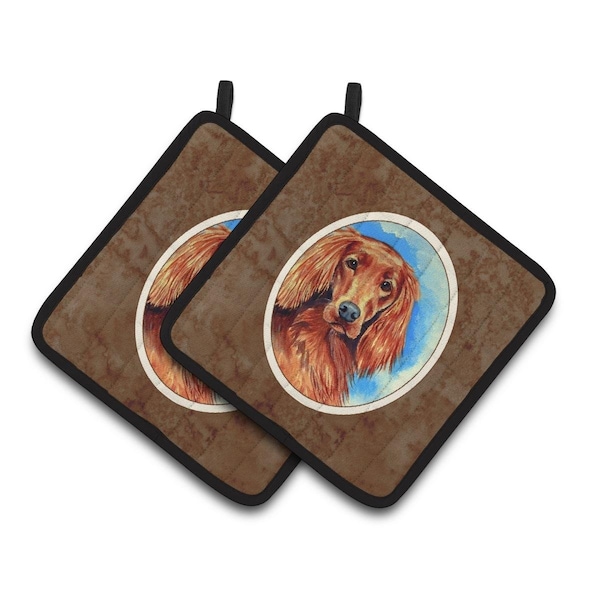Carolines Treasures Irish Setter Pair of Pot Holders - 7029PTHD