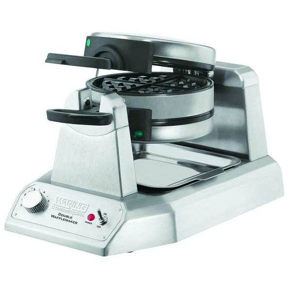 Waring Commercial Stainless Steel 7" dia. Double Waffle Maker - WW200