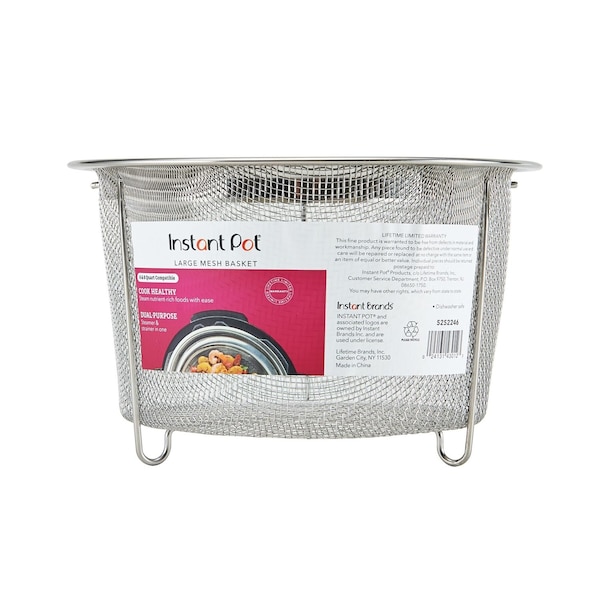 Houdini Instant Pot Silver Stainless Steel Mesh Steamer Basket - 5252246