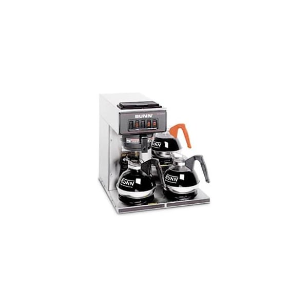 Bunn Pourover Coffee Brewer With 3 Warmers, VP17-3, Stainless Steel - 13300.0003