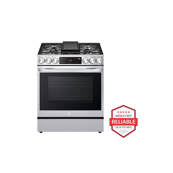 Almo 6.3 cu ft Smart Wi-Fi Enabled ProBake Convection InstaView Gas Slide-In Range - LSGL6335F