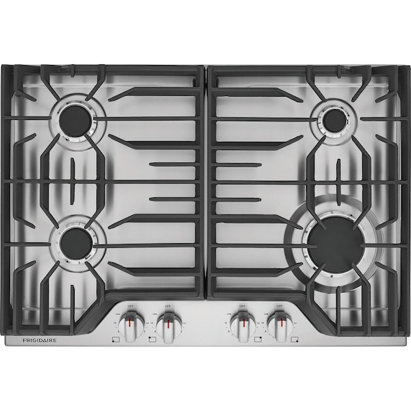 Almo Frigidaire 30-in. Stainless Steel Gas Cooktop with 4 Sealed Burners - FCCG3027AS
