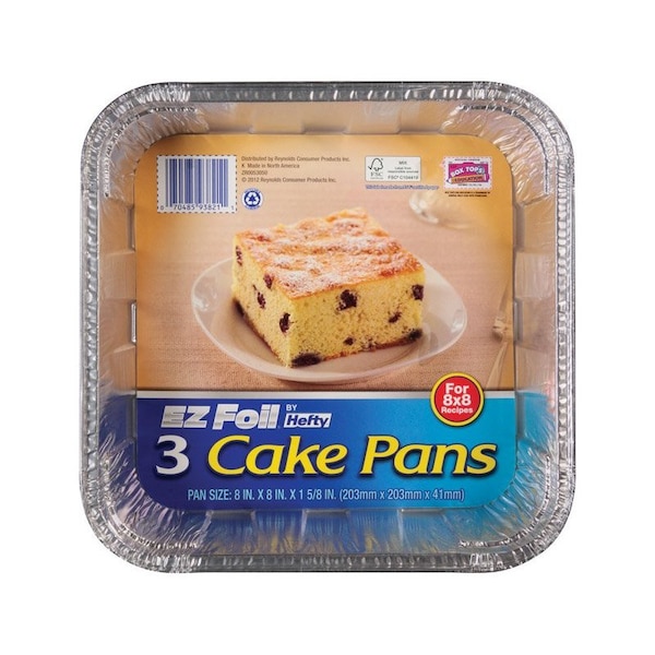 Ez Foil Hefty EZ Foil 8 in. W X 8 in. L Cake Pan 3 - 00Z93821