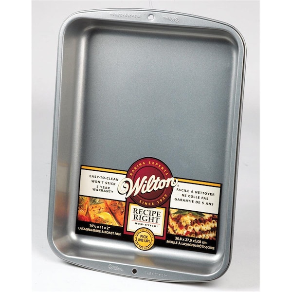 Wilton Enterprises 2105-963 14 x 11 in. Recipe Right Bake & Roast Lasagna Pan - 6065940