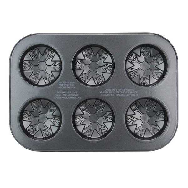 Avon Protection Avon 33537548 10 in. Metal Snowflake Baking Pan - Gray - 33537548