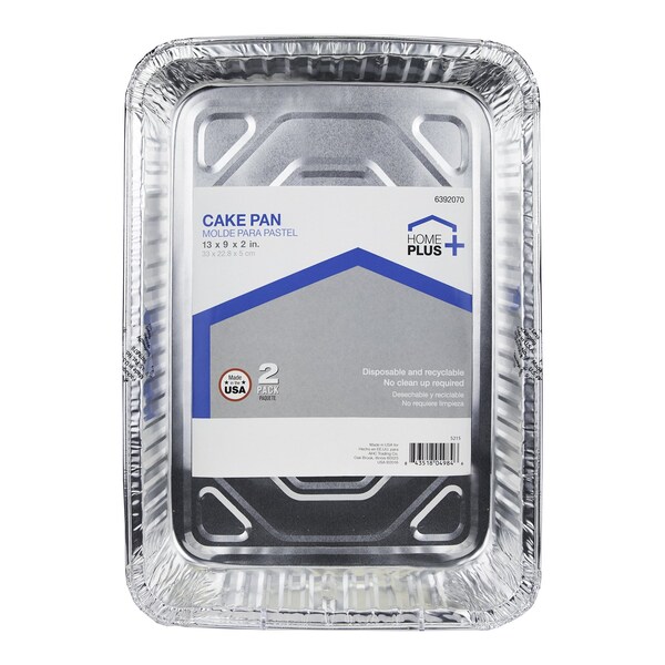 Home Plus Durable Foil 9 in. W X 13 in. L Cake Pan Silver , 2PK - D47020
