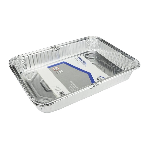 Home Plus Durable Foil 9 in. W X 13 in. L Cake Pan Silver , 2PK - D47020