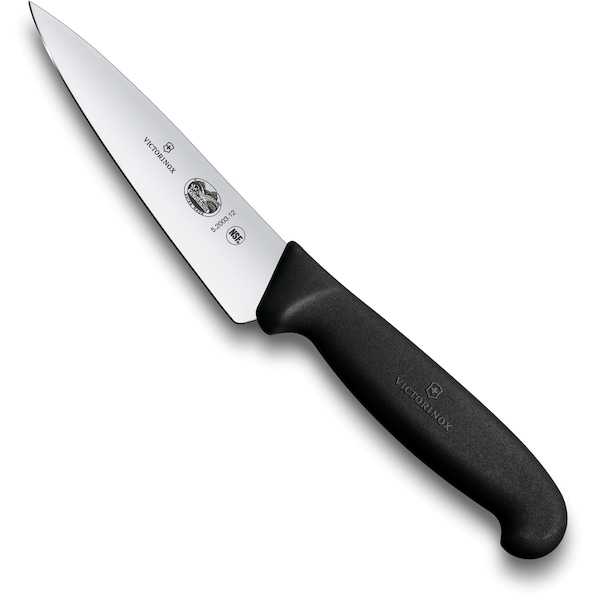 Swiss Army Brands Victorinox 40552 Kitchen Fibrox Pro Blk Chef'S - Straight, 5In Mini-Blade, 10.25In Width At Handle - VIC-5.2003.12